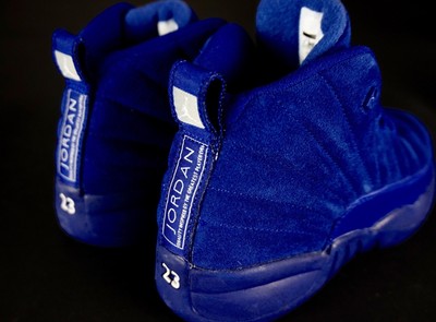 jordan 12 black and blue preschool