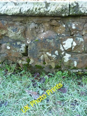 Photo 6x4 OS benchmark - Coundmoor, bridge An OS cutmark on the SE side o c2015