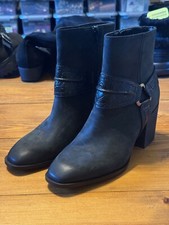 Vionic Carnelia Women's Black Leather Water Repellent Ankle Boots Size US 6