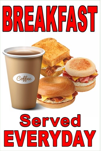 Deli Subs Breakfast advertising poster signs 2 poster sign bundle 24"x36" - Picture 3 of 4