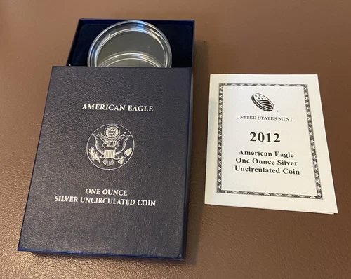 2012 W American Eagle Unc Mint Coin Box with plastic airtight and COA - NO COIN