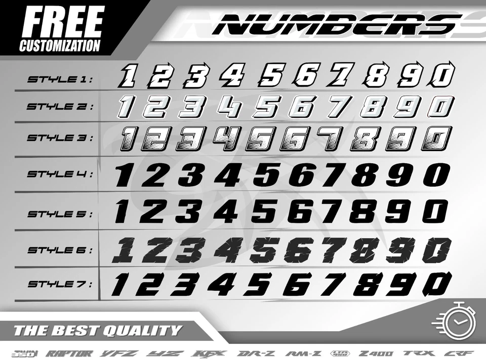 Graphics Kit for YAMAHA YFZ 450R 2009 2010 2011 2012-2013 graphics kit stickers - Image 3 of 4