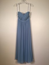 Alfred Angelo 7361L Strapless Bridesmaid Chiffon Dress Sz 2 EUC Gown 34/27/38