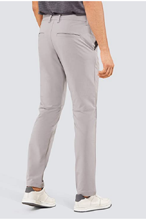 CRZ YOGA Men's Stretch Pants Slim Fit Waterproof Outdoor Thick Work