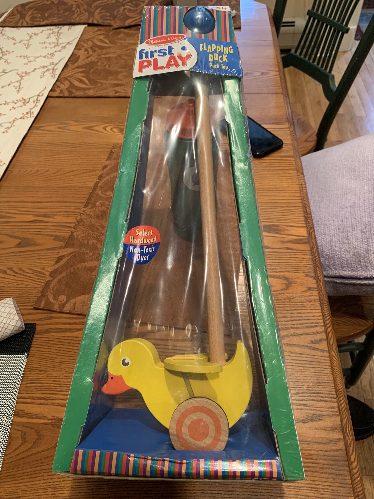 flappy duck push toy