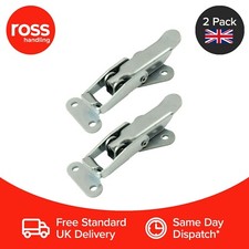 Pack of 2 | Toggle Fastening Clips Latches with Catch Plate, Steel Toolbox UK