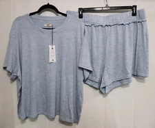 UGG Aniyah 2 Piece Women's Sleepwear Set, Blue Heather, Size 2X (1136910)