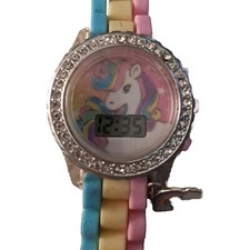 Accutime Girl's/Women's 9.5" Unicorn Watch Pastel Rainbow Band New Battery