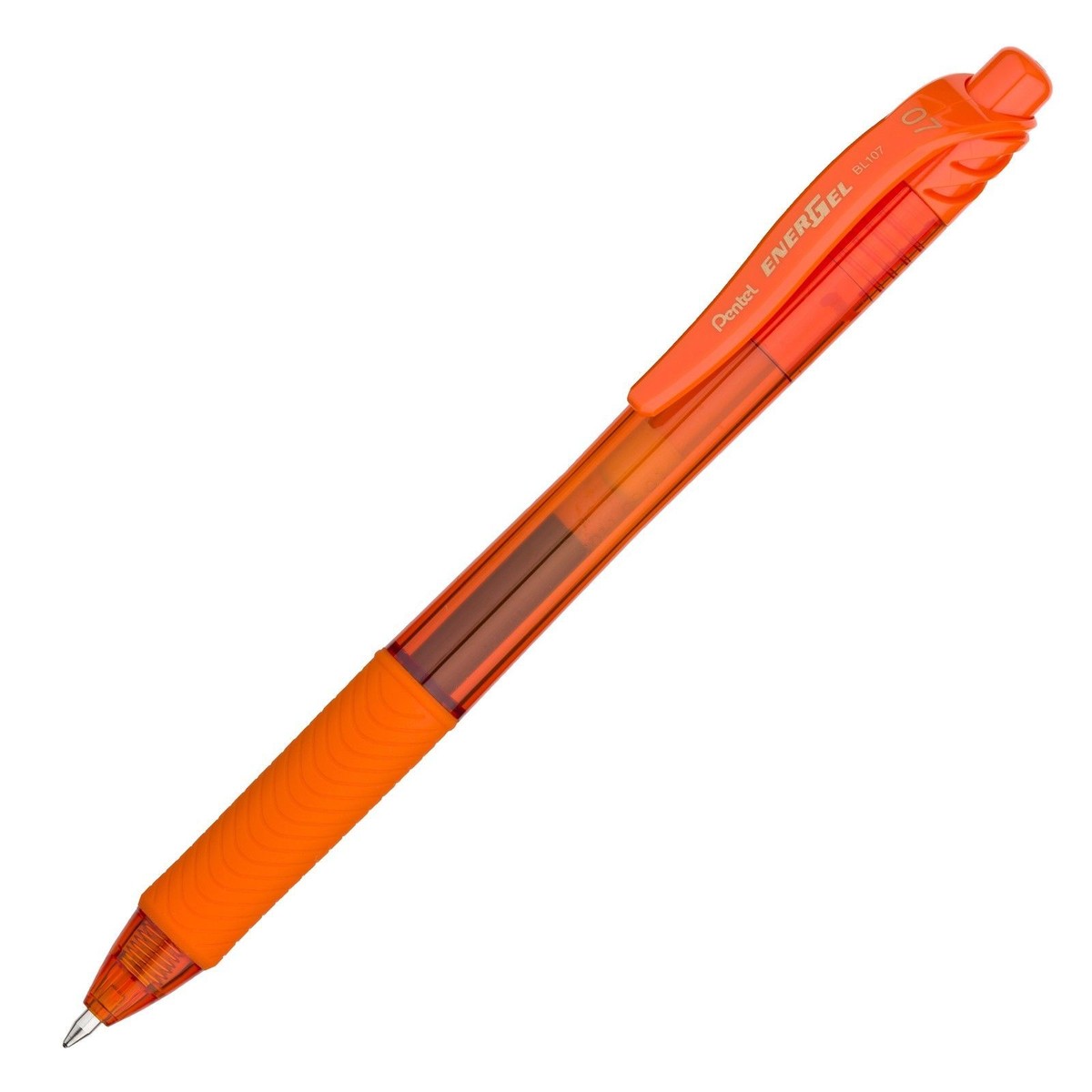 BL107-F Pentel EnerGel RT Liquid Gel Ink Pen, Tip, Orange - Main Image