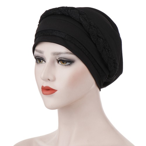 Women Muslim Braid Head Scarf Hijab Turban Hat Wrap Cover Cancer Headwear Cap - Picture 14 of 22