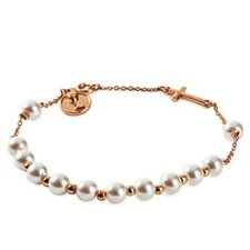 HALLMARK First Communion Childs Gold and Pearl Rosary Religious Bracelet