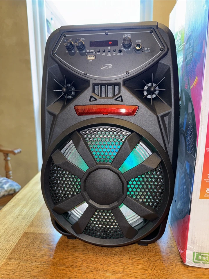 NEW iLive ISB380B Portable Wireless Tailgate Speaker Color Changing Lights NICE! - Image 4 of 4