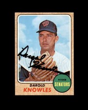 Darold Knowles Hand Signed 1968 Topps Washington Senators Autograph