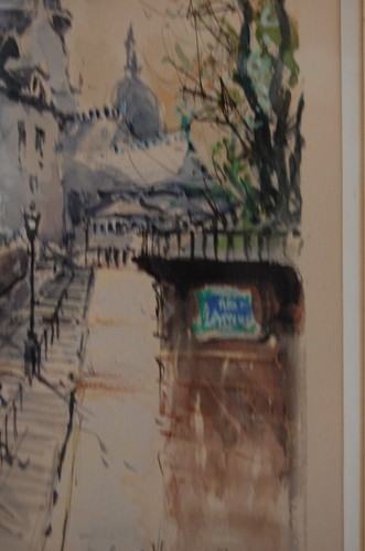 VTG 1960'S DENIS VERSPECHT ORIGINAL WATERCOLOR PARIS LE SACRE-COEUR DE MONTMATRE - Picture 16 of 24