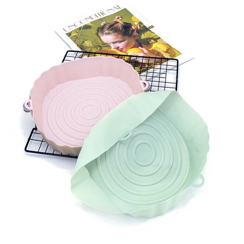 Air Fryer Silicone Pot Basket Oven Baking Tray Non Stick Liners Replacements SML - Picture 5 of 14