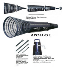 Aalreuse Aalkorb Krebskorb Reuse Eel Crab fish trap APOLLO I 1 Leine Kabelbinder