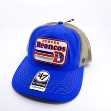 '47 Brand Denver Broncos Hat Mens Blue Snapback Trucker Cap Patch Retro NFL New