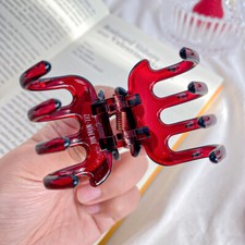 Claw Hair Clips Large Barrette Butterfly Clamp Geometry Solid Color Vintage