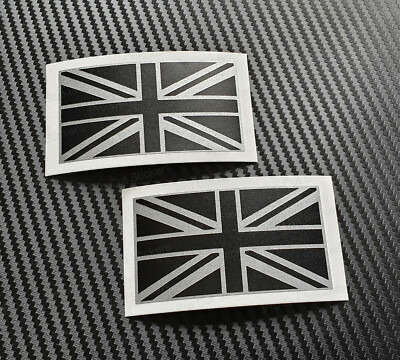 Stickers Union Jack GB Noir Pailleté - Décalques Auto Ou Mural, Vinyle Haute Qualité