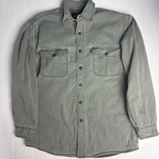 Vintage RedHead Men’s Medium Shirt Fleece Lined Gray Green Button Up Winter