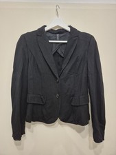 Marc Cain Kurzblazer in Schwarz, Gr&ouml;&szlig;e M, Polyester-Mischung, Normaler Gebrauch