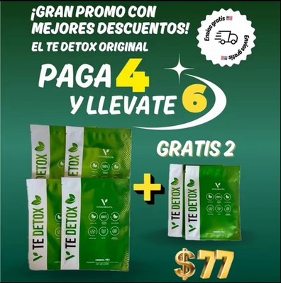 ORIGINAL DETOX TEA Pay for 4 sachets for only $77 and get a total of 6 sachets.