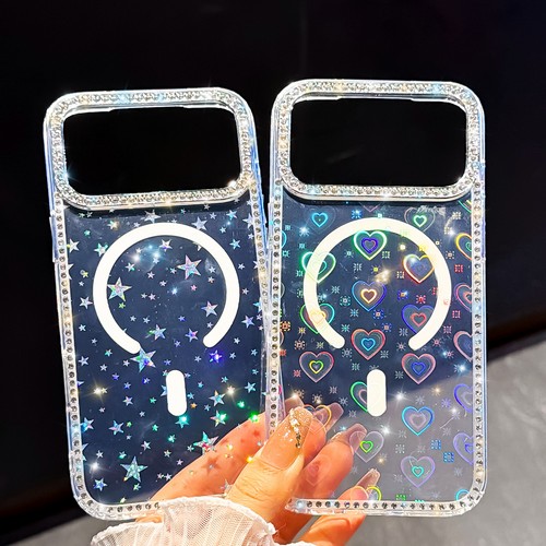 Glitter Case For iPhone 17 Pro Max 16 15 14 13 Magnetic Clear Shockproof Cover - Picture 6 of 18