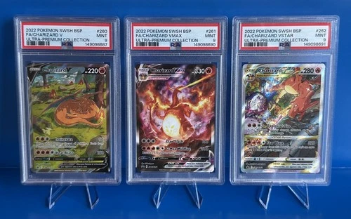 Pokémon Charizard Promo SWSH260, 261, and 262 Mint PSA 9 Set 🔥