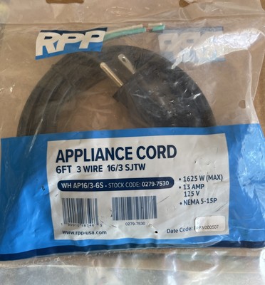Rpp Appliance Cord 3ft 3 Wire 16/3 