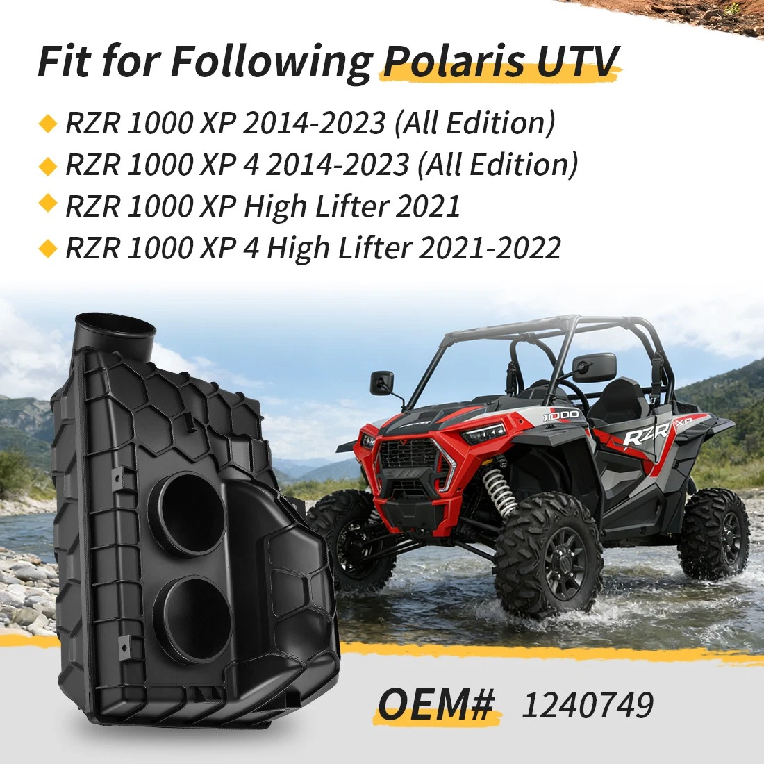 Filtro De Aire Slother 7082115 / 7081937 Para Polaris General 1000, RZR 900 Y ACE 900 – Mejora El Rendimiento Del Motor