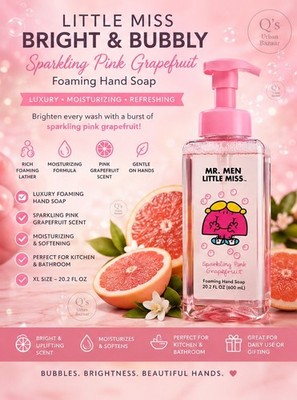 LITTLE MISS BRIGHT & BUBBLY FOAMING HAND SOAP SPARKLING PINK GRAPEFRUIT 20.2OZ