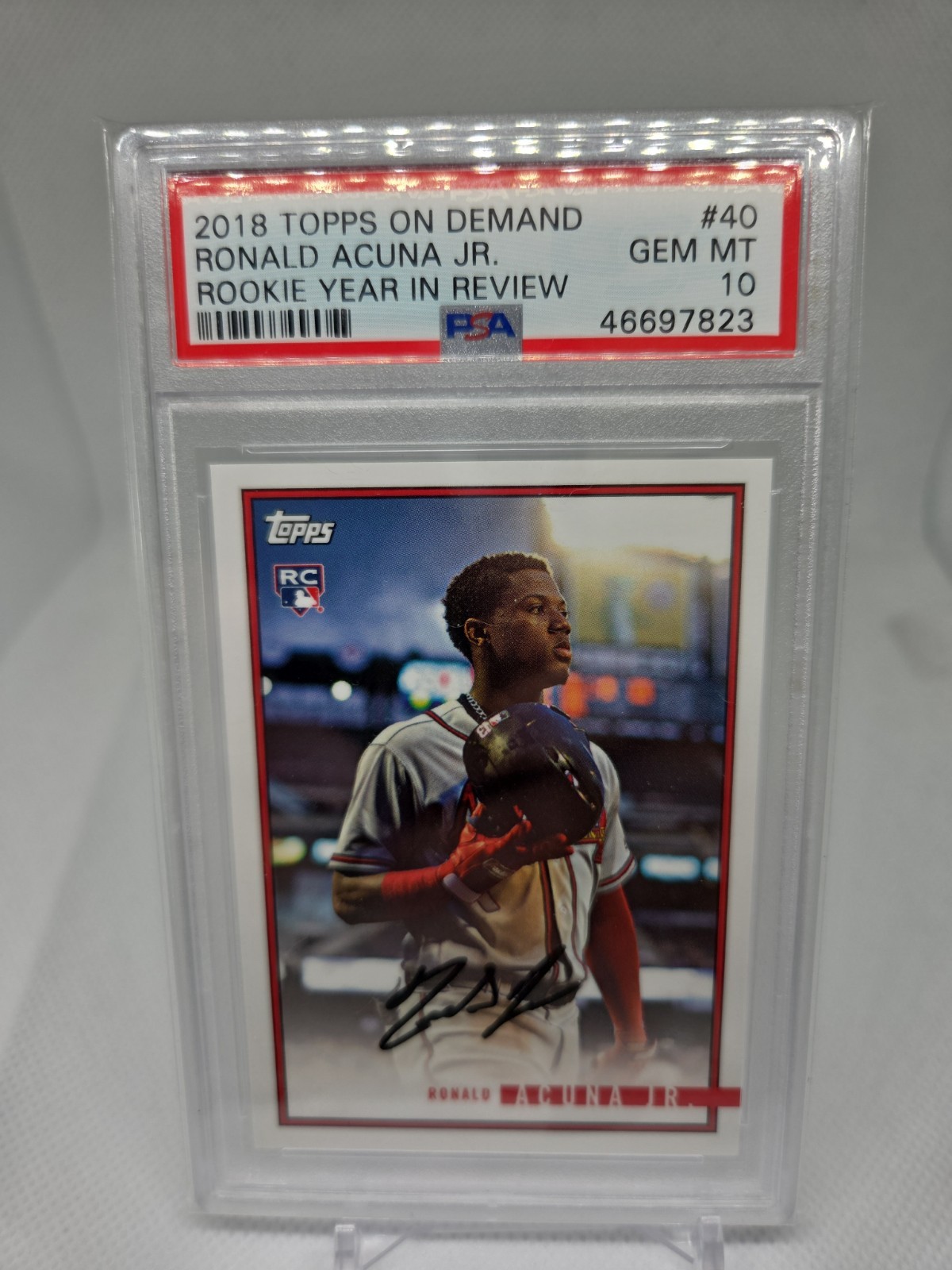 2018 Topps On Demand Rookie Year in Review  Ronald Acuña Jr. (RC) PSA 10