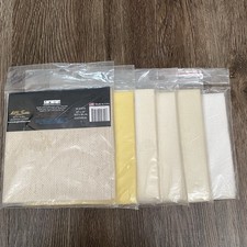 Cross Stitch Fabric Lot of 6 Beige White Neutrals Colors Aida 14 Count 11 Count