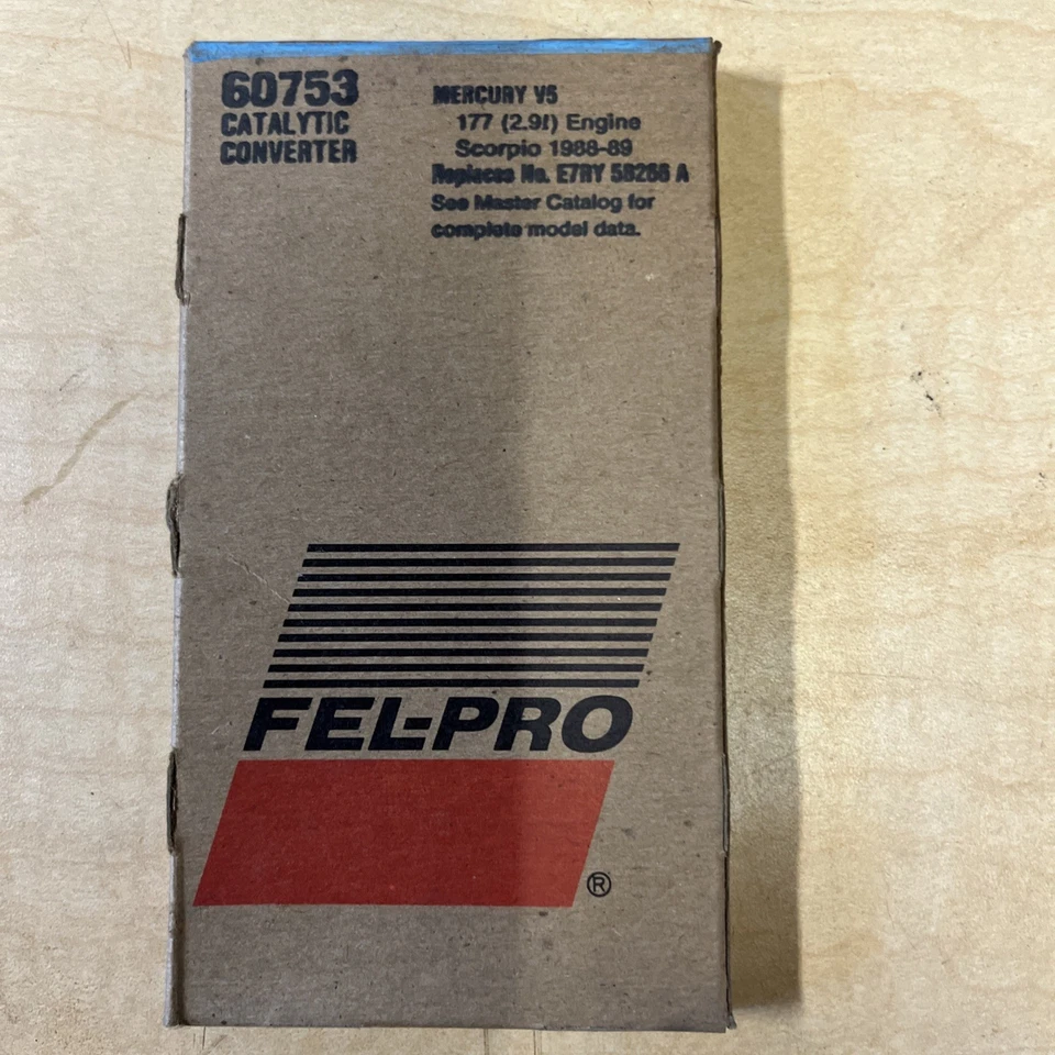 Junta convertidora catalítica Fel-Pro 60753 Mercury Scorpio 1988 1989 nueva en caja Foto 2 de 4