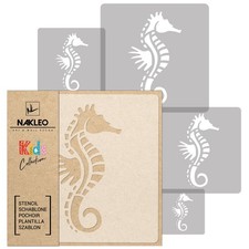 KIDS Reusable Plastic Stencils 5 pcs // SEAHORSE