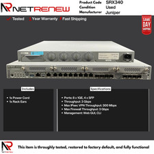 SRX340 Juniper Networks Service Gateway Security Appliance