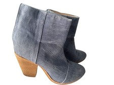 Rag & Bone Clásico Newbury Botines Denim Cambray Talla 9.5 Vaquera