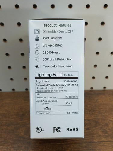 Archipelago ST19 Commercial Grade Dimmable LED Amber 60w Equivalent w/ Filament - Picture 4 of 6