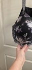 Torrid Curve 44 DD NWT XO Plunge Push Up Bra Underwire, Black Floral, Lace Comfy — photo 2