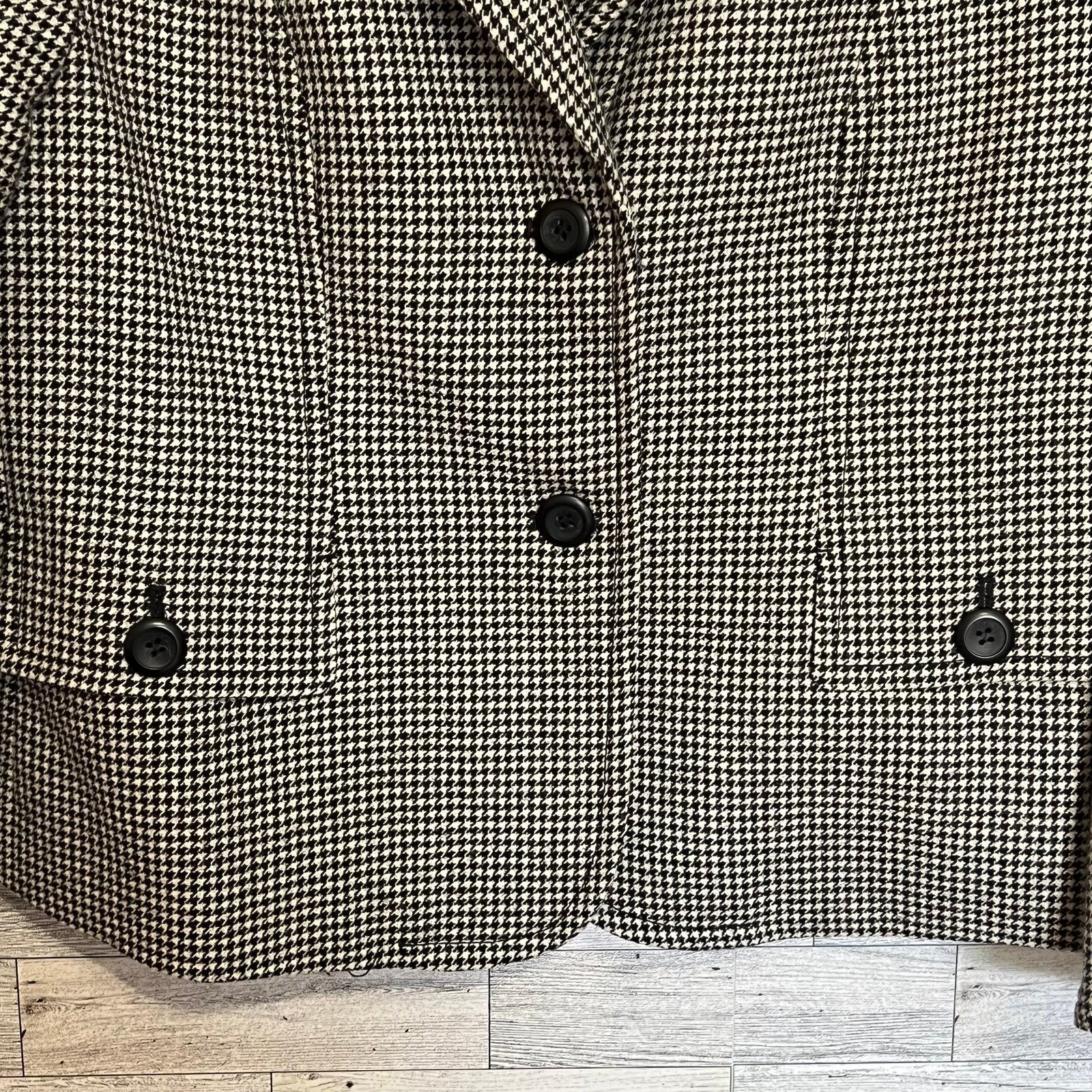 Pendleton Wool Houndstooth Black White Classic 12… - image 5