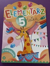 Polska Ksi??ka Dla Dzieci Polish Book For Kids Elementarz 5-latka z naklejkami
