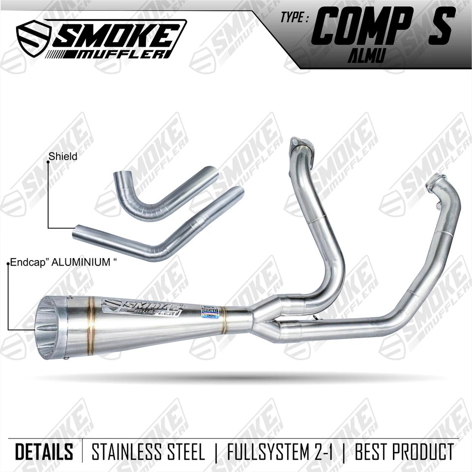 2000-2016 Harley Davidson Electra Glide Ultra sistema de exaustão tubos 2 em 1 ajuste - Imagem 3 de 4