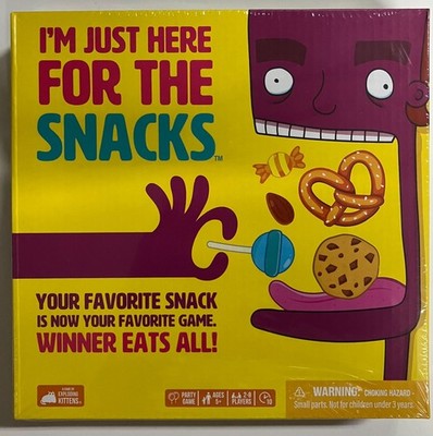 I m Just Here for the Snacks Party Game Spinner Exploding Kittens (NEW)