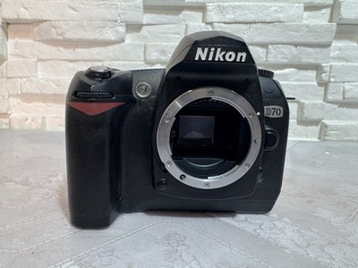 Nikon D70 Eine Digitale Spiegelreflexkamera Schwarz Guter Zustand