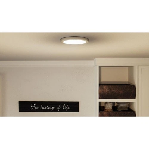 Outskirts - 12W LED Flush Mount-1 Inch Tall and 7.5 Inch Wide-Brushed Nickel - Picture 2 of 12