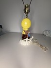 Vintage 1970s Ceramic Table Lamp Holly Hobby Girl With Yellow Dress And Basket — photo 3