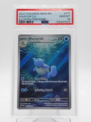 WARTORTLE 2023 POKEMON 151 ILLUSTRATION RARE #171/165 PSA 10 Q3963