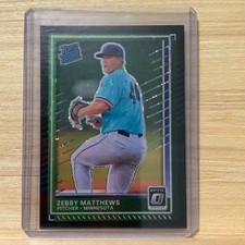 ZEBBY MATTHEWS 2025 Donruss Optic ⚾️ RATED ROOKIE # 81 BLACK DISCO PRIZM A41