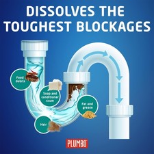 Heavy Duty Kitchen Drain Unblocker Powder 600g Non-Acid for Sinks Rapid Action