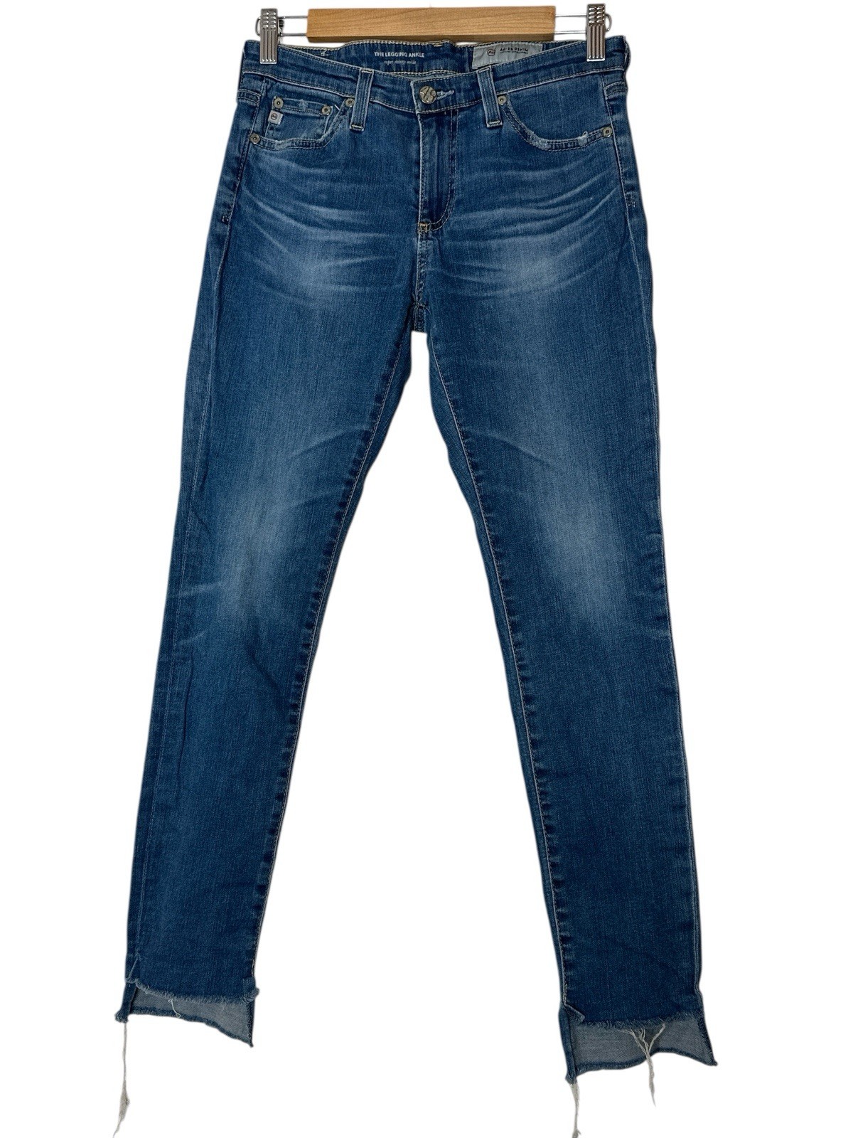 Adriano Goldschmied Skinny Ankle Jeans Womens Blue Size 27R Stretch Med Rise